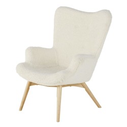 FAUTEUIL BOUCLETTE BLANC