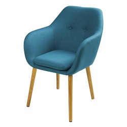 FAUTEUIL ERNEST BLEU PETROLE