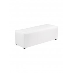 BANQUETTE LOUNGE SIMILI CUIR BLANCHE