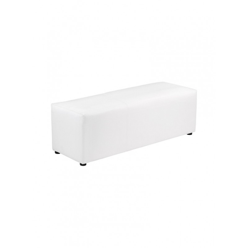 BANQUETTE LOUNGE SIMILI CUIR BLANCHE