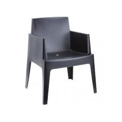 FAUTEUIL EXTÉRIEUR LOUNGE NOIR