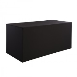 TABLE BUFFET RECTANGULAIRE BOX 200 CM HOUSSÉE NOIRE