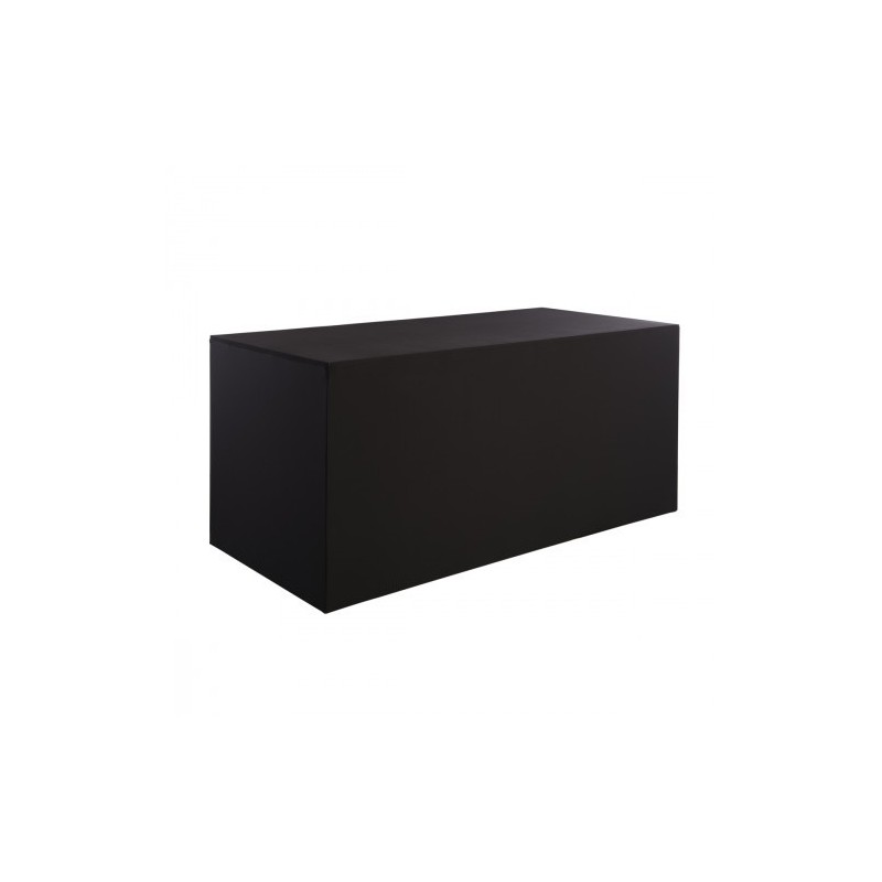 TABLE BUFFET RECTANGULAIRE BOX 200 CM HOUSSÉE NOIRE