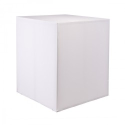 TABLE BUFFET CARRÉE BOX 90 CM HOUSSÉE BLANCHE