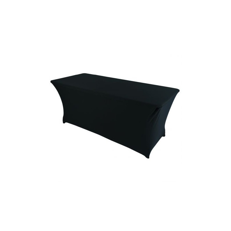 TABLE BUFFET RECTANGULAIRE CLASSIQUE 183 CM HOUSSÉE NOIRE