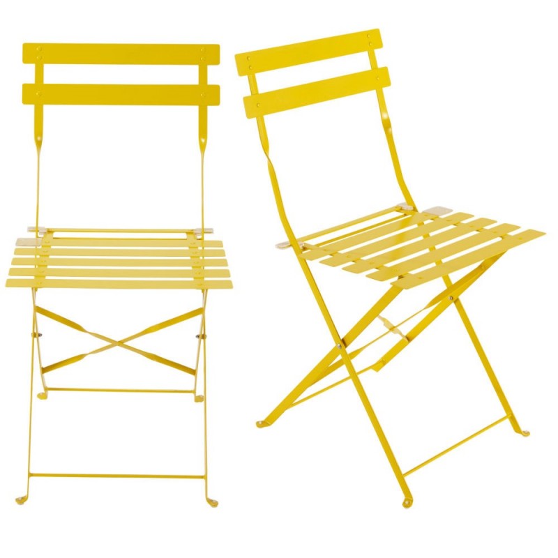 CHAISE PLIANTE SQUARE JAUNE