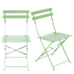 CHAISE PLIANTE SQUARE VERTE