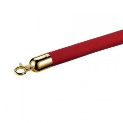 CORDON VELOURS ROUGE POUR POTELET DORE