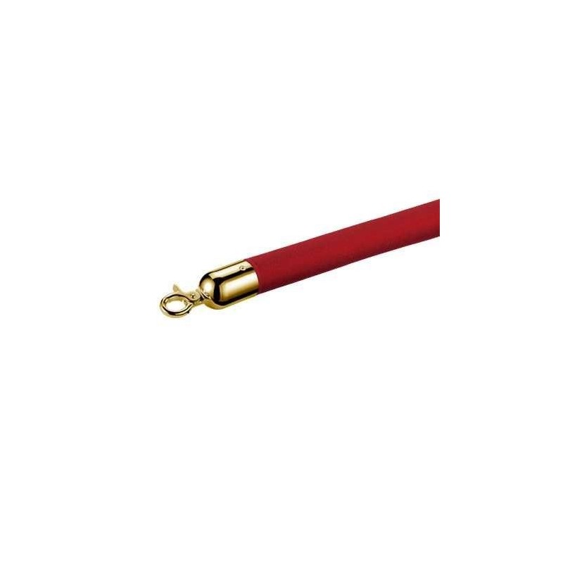 CORDON VELOURS ROUGE POUR POTELET DORE