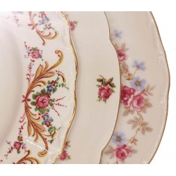 ASSIETTE GAMME VINTAGE FLEURI