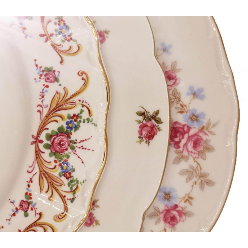 ASSIETTE GAMME VINTAGE FLEURI