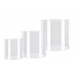 LOT DE 3 RÉHAUSSES TUBES EN PLEXI