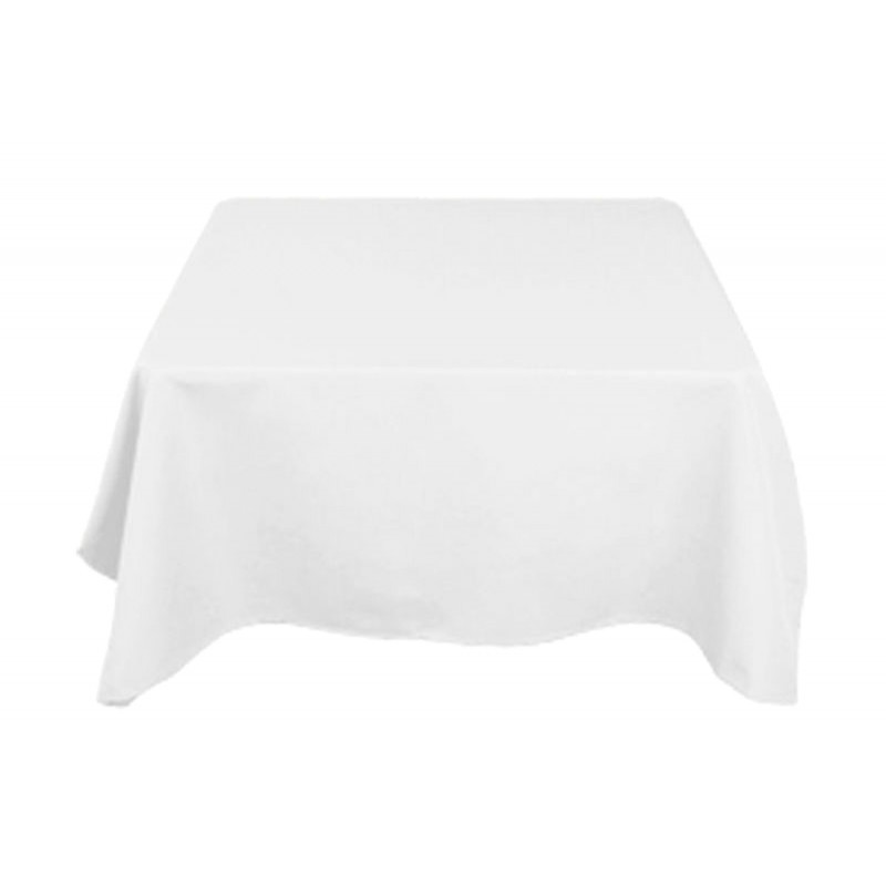 NAPPE CARRÉE BLANCHE EN COTON 210 CM