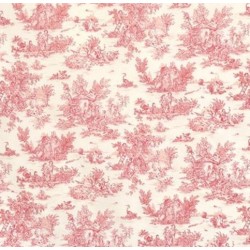 NAPPE CARRÉE TOILE DE JOUY BORDEAUX 300 CM