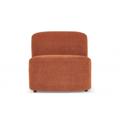 FAUTEUIL ALBA VELOURS MARRON