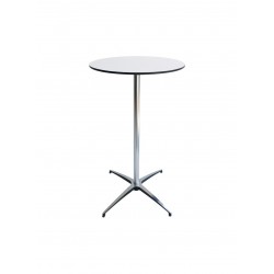 TABLE GUERIDON MODULO BLANC PIED EN CROIX