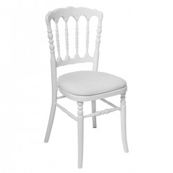 CHAISE NAPOLÉON BLANCHE ASSISE BLANCHE