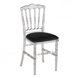 CHAISE NAPOLÉON CRISTAL ASSISE NOIRE