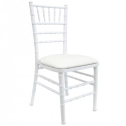 CHAISE CHIVARI BLANCHE COUSSIN BLANC