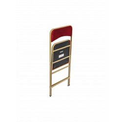 CHAISE PLIANTE APOLLINE BRONZE ASSISE ROUGE