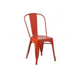 CHAISE TOLIX METAL ROUGE