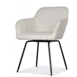 FAUTEUIL MARIUS BOUCLÉ BLANC