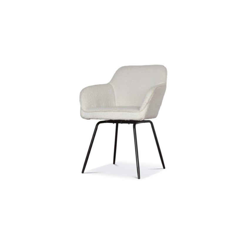 FAUTEUIL MARIUS BOUCLÉ BLANC