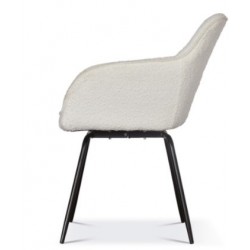 FAUTEUIL MARIUS BOUCLÉ BLANC