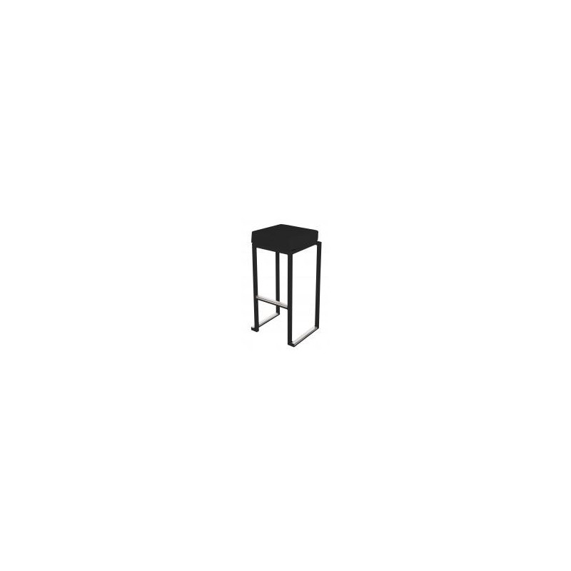 TABOURET HAUT KUBO NOIR ASSISE NOIRE