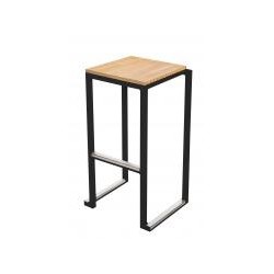 TABOURET HAUT KUBO NOIR ASSISE BOIS