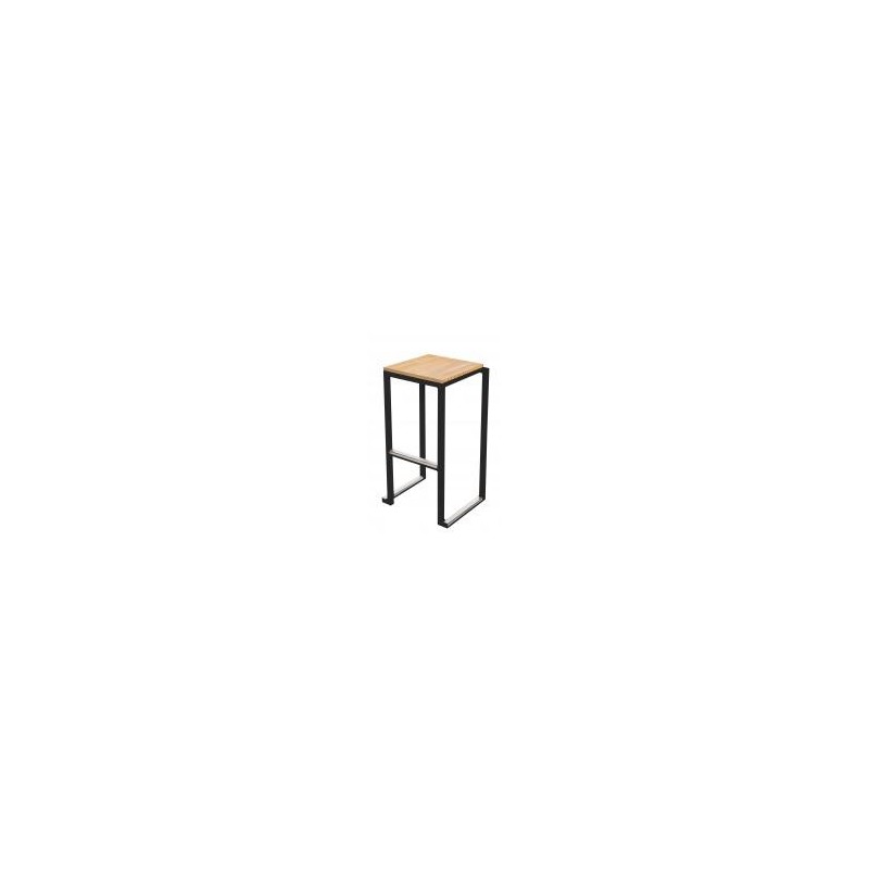 TABOURET HAUT KUBO NOIR ASSISE BOIS