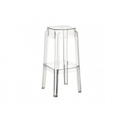 TABOURET HAUT DESIGN TRANSPARENT