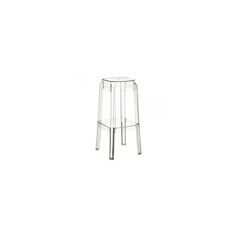 TABOURET HAUT DESIGN TRANSPARENT