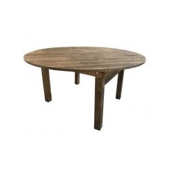 TABLE RONDE EN BOIS MASSIF 8-10 PERSONNES 152 CM