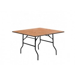 TABLE CARRÉE EN BOIS 122CM