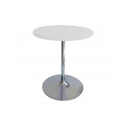 TABLE BASSE RONDE MODULO PLATEAU BLANC