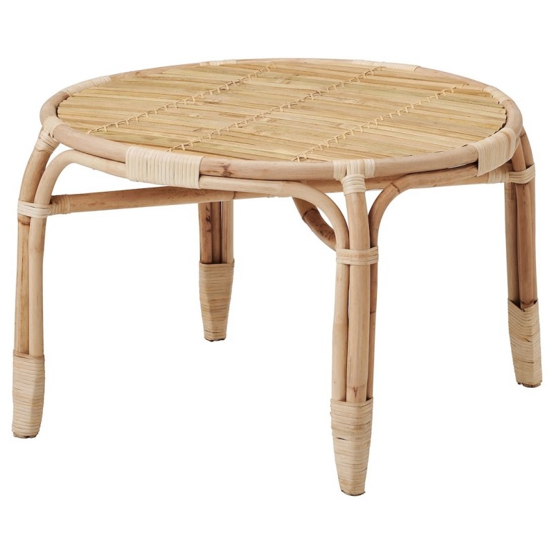 TABLE BASSE RONDE ROTIN