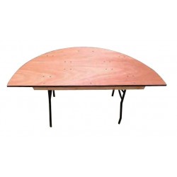 TABLE D'HONNEUR DEMI-LUNE EN BOIS