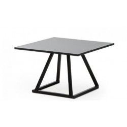 TABLE BASSE CARRÉE LINEA NOIR PLATEAU NOIR